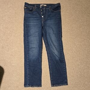 Levi's Wedgie Straight Ankle Blue